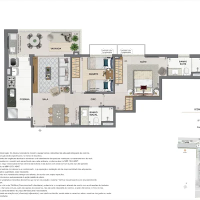 Apartamento 2 quartos - 1° ao 3° andar - 72m².jpg