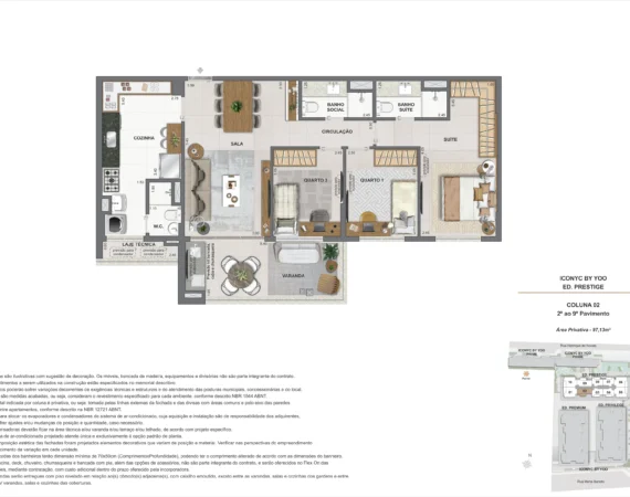 Apartamento 2 quartos - 2° ao 9° andar - 97m².jpg