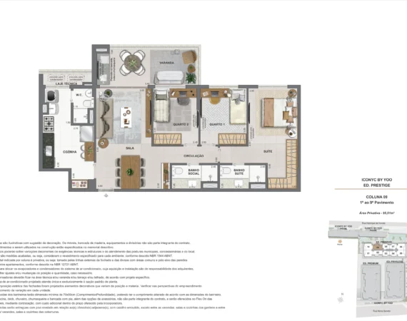Apartamento 3 quartos - 1° ao 9° andar - 95m².jpg