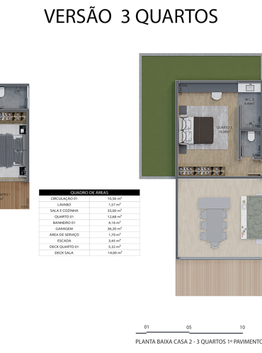 Casa 3 Quartos