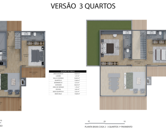 Casa 3 Quartos