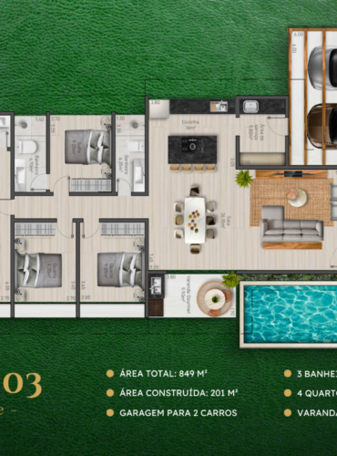 Casa em Araras à Venda com Vista para Natureza e 4 Quartos Planta Baixa